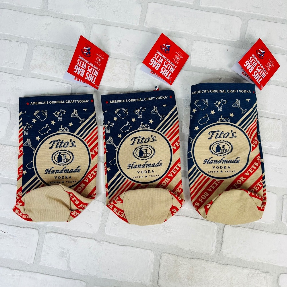 Titos Limited Edition Vodka Reusable Gift Bags‎ Dog Pets Vets Charity